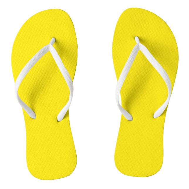 Luxe Lemon Flip Flops (Footbed)