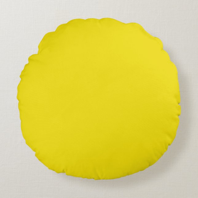 Luxe Lemon Round Cushion (Front)