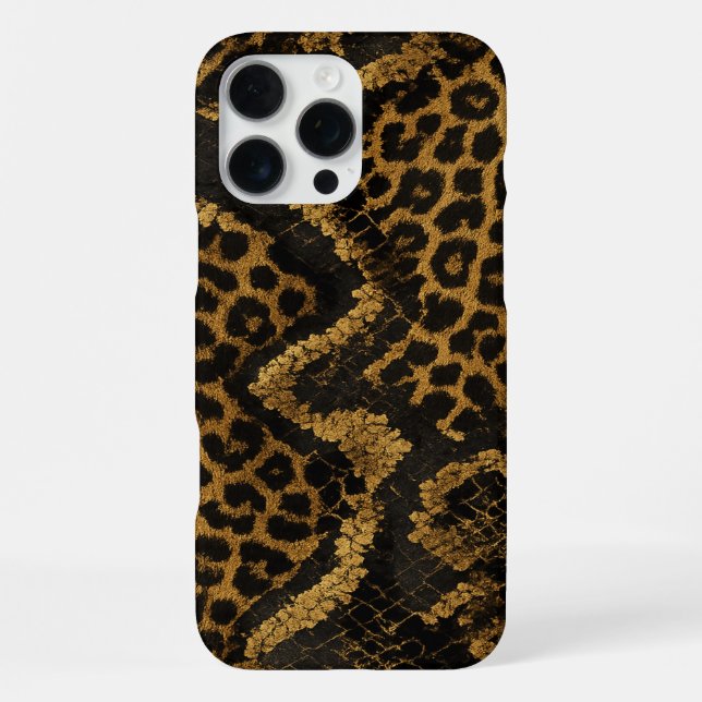 Luxe Leopard-Python Fusion Print iPhone Case (Back)