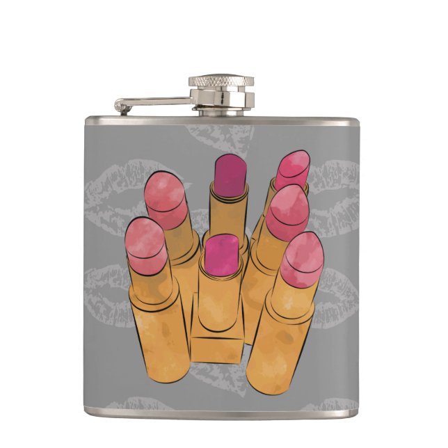 Luxe Lipstick Kiss Hip Flask (Front)