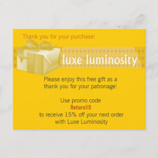 Luxe Luminosity Postcard