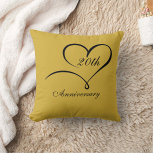 Luxe M Gold Pillow Romantic Charm for Home or Gift