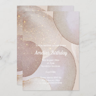 LUXE MARBLE BUBBLE BIRTHDAY INVITATION