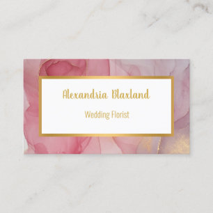 LUXE MARBLE ROSE BUSINESS CARD