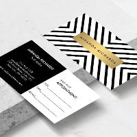 Luxe Mod Black and White Pattern Appointment Card