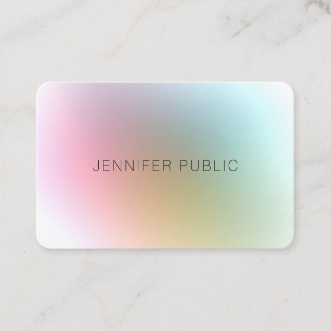 Luxe Modern Colourful Elegant Professional Templat Business Card (Front)