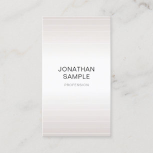 Luxe Modern Elegant Minimalistic Plain Faux Silver Business Card