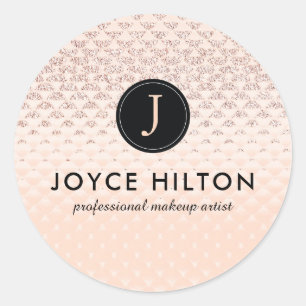 Luxe Monogram Rose Gold Stickers