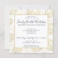 LUXE NAVY GOLD WHITE ROSE FLORAL WORKSHOP EVENT