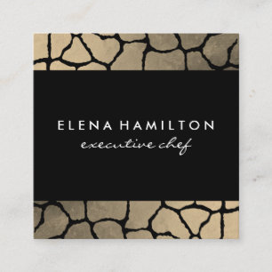 Luxe Pattern Trim Square Business Card