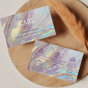 Luxe Pearl Marble Aesthetic Cake Care  Business Card