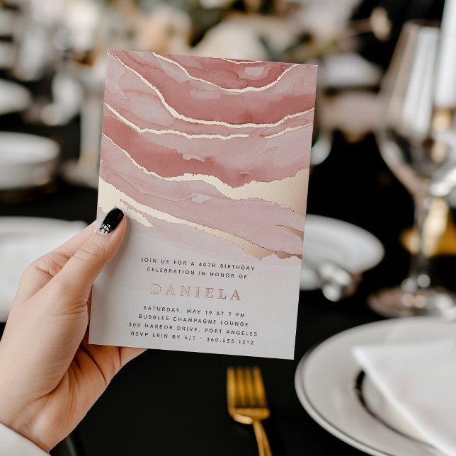 Luxe Pink Marble Birthday Party or Any Occasion (Creator Uploaded)