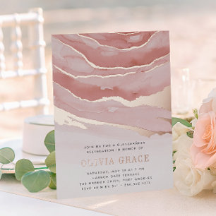 Luxe Pink Marble Quinceanera