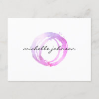 Luxe Pink Painted Circle Designer Logo