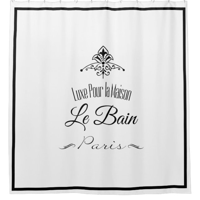 Luxe Pour la Maison Shower Curtain (Front)