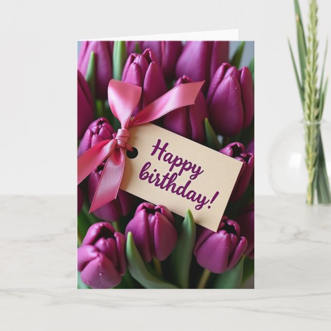 Luxe Purple Bloom Card (Front)