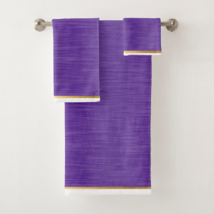 LUXE PURPLE GOLD BATHROOM TOWEL SET