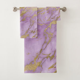 LUXE PURPLE GOLD HAMPTON TOWEL SET