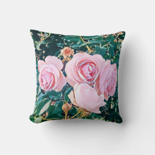 luxe romantic flowers botanical wallpaper cushion