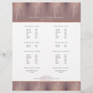 Luxe Rose Gold Confetti Rain Pattern Flyer