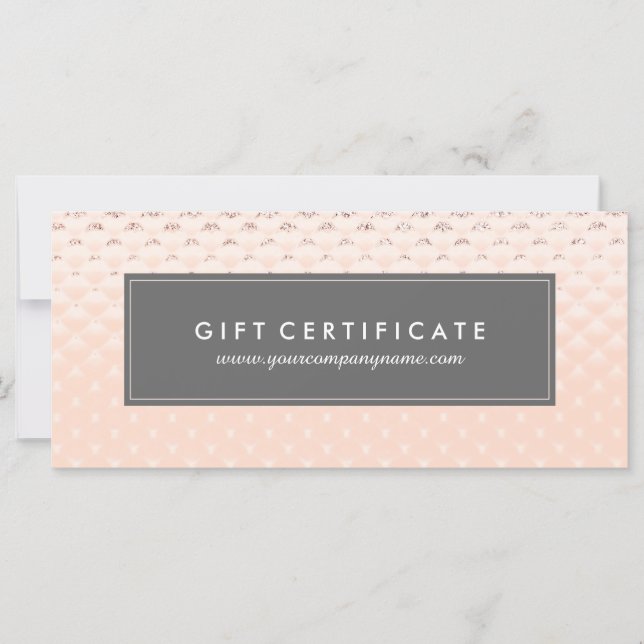 Luxe Rose Gold Gift Certificate (Front)