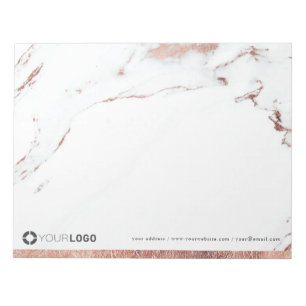 Luxe rose gold marble personalised Stationery Notepad