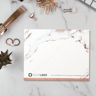 Luxe rose gold marble personalised Stationery Thank You Card