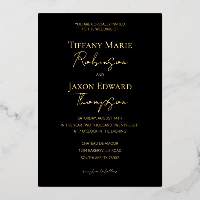 Luxe Royal Purple and Gold Elegance Wedding (Front)