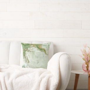 LUXE SAGE ABSTRACT MARBLE CUSHION