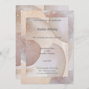 LUXE SPACE BUBBLE BIRTHDAY PARTY INVITATION