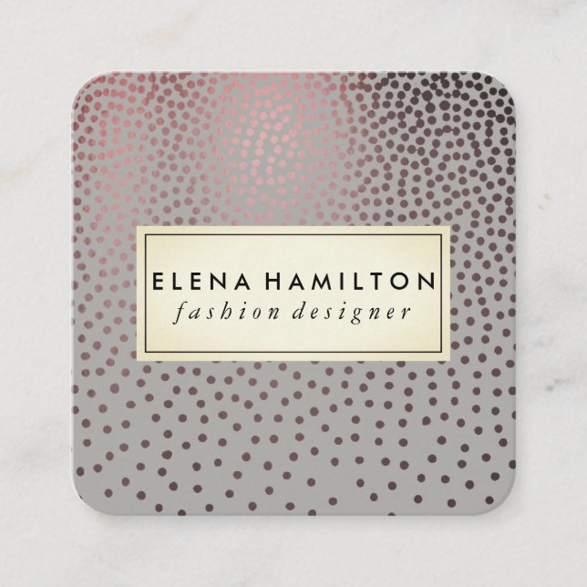 Luxe Speckled Pattern Square Business Card (Front)