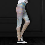 Luxe Strata | Dusty Slate Blue Taupe Pink Agate Leggings<br><div class="desc">Mystical minimal elegance of a faux metallic gold foil strata in gorgeous agate stone featuring beautiful ebbs and flowing fluid ink for an organic marbling texture. The conceptual modern abstract aesthetic brings a soft luxury that adds a perfect pop of colour and personal style. Also transferable to school/office supplies or...</div>