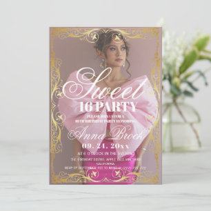 Luxe Sweet 16 Birthday Party Invitation
