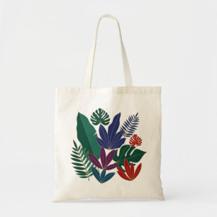 Luxe Tropical Jungle Leaves Tote Bag