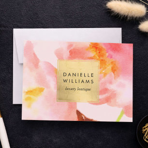 Luxe Watercolor Pink Florals II Gift Certificate