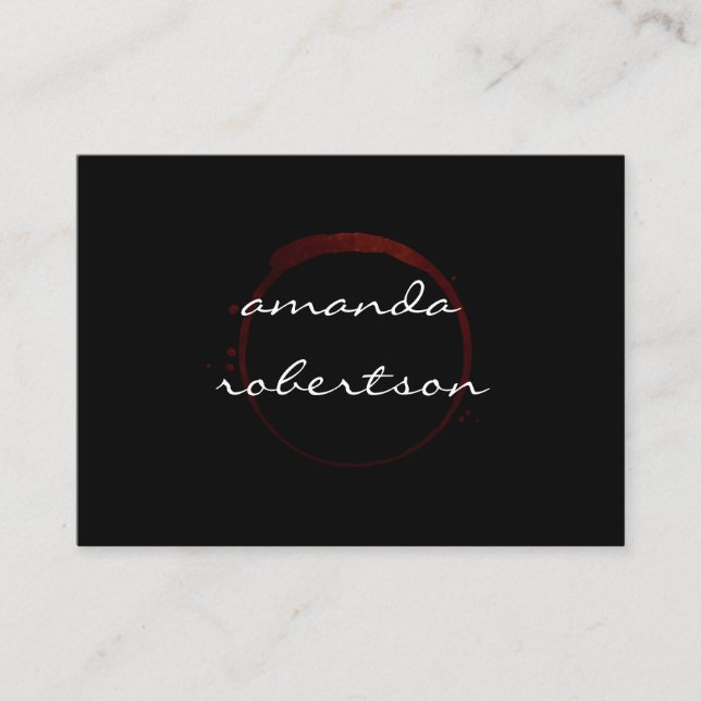 Luxe Wine Stain Business Card (Front)