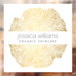 Luxe Wood Art Salon, Boutique Window Cling