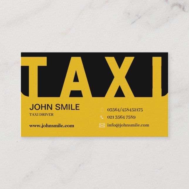 LuxeCab  Business Card (Front)