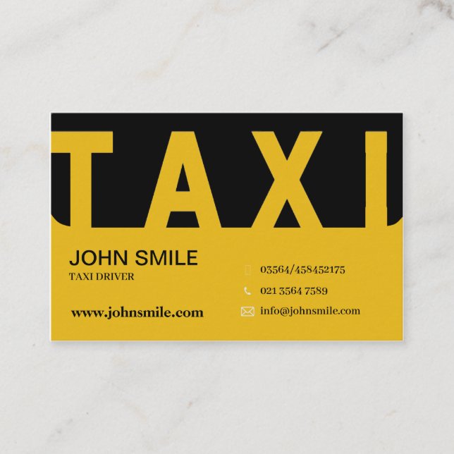 LuxeCab  Business Card (Front)