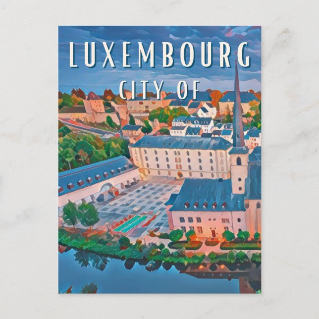 Luxembourg, a cosmopolitan and multilingual city postcard (Front)