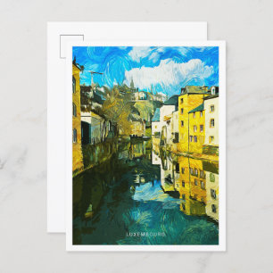 Luxembourg Beautiful Oil Paint Landscape Postcard