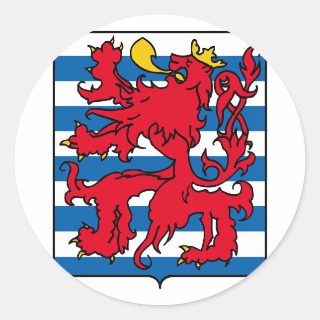 Luxembourg, Belgium Classic Round Sticker (Front)