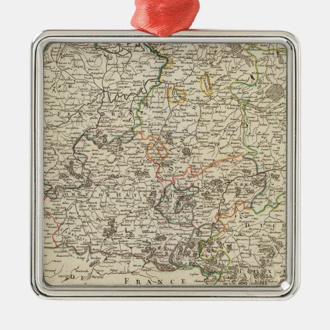 Luxembourg, Belgium Metal Tree Decoration (Front)
