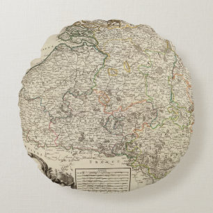Luxembourg, Belgium Round Cushion