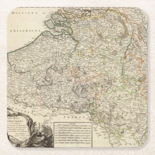 Luxembourg, Belgium Square Paper Coaster