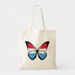 Luxembourg Butterfly Flag Tote Bag