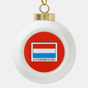 Luxembourg Ceramic Ball Christmas Ornament