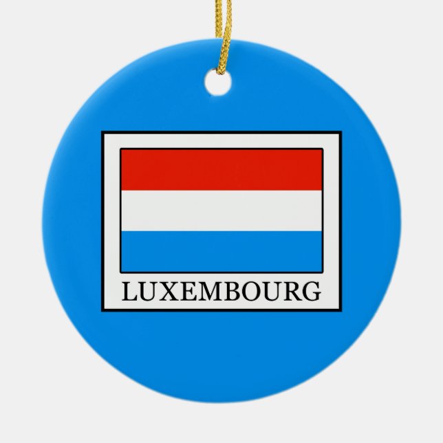 Luxembourg Ceramic Tree Decoration (Front)