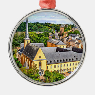 Luxembourg city metal tree decoration
