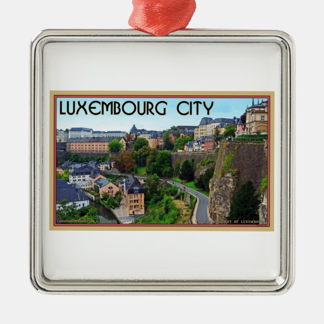 Luxembourg City Metal Tree Decoration (Front)
